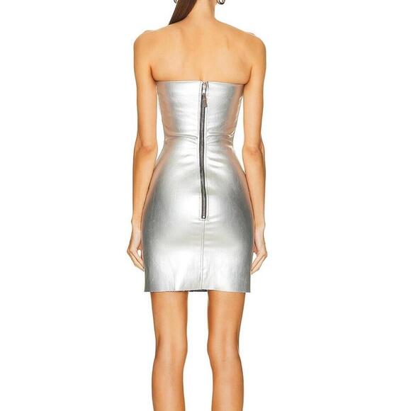 Rick Owens Metallic Strapless Dress - Picture 3 of 6